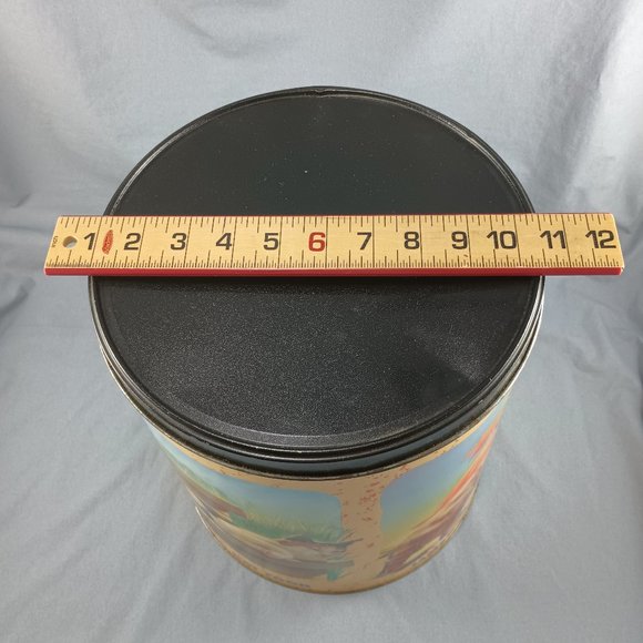 11" Tall Vtg 1994 IAMS Cat Food Storage Container 4 Seasons Metal Tin Canister - Picture 9 of 9